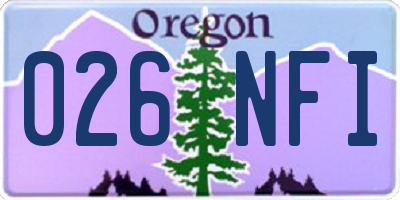 OR license plate 026NFI