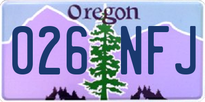 OR license plate 026NFJ