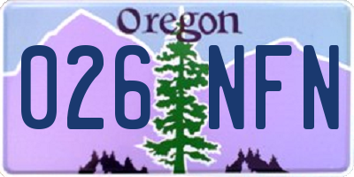 OR license plate 026NFN