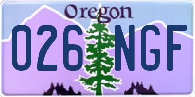 OR license plate 026NGF