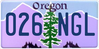 OR license plate 026NGL