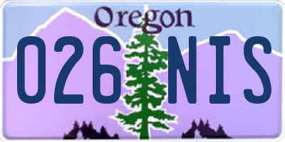 OR license plate 026NIS