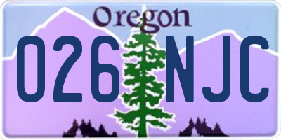 OR license plate 026NJC