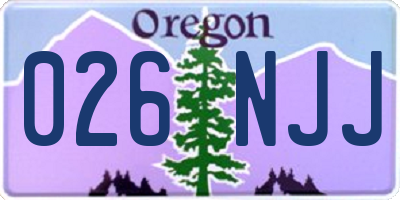 OR license plate 026NJJ