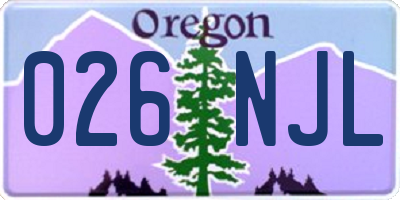 OR license plate 026NJL
