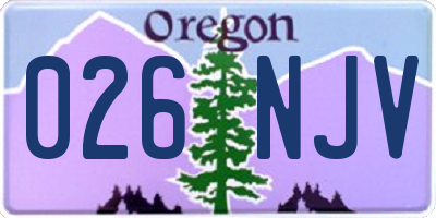 OR license plate 026NJV