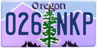 OR license plate 026NKP