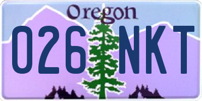 OR license plate 026NKT