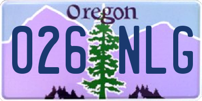 OR license plate 026NLG