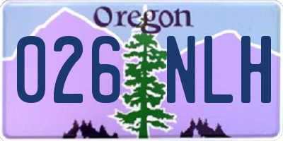 OR license plate 026NLH