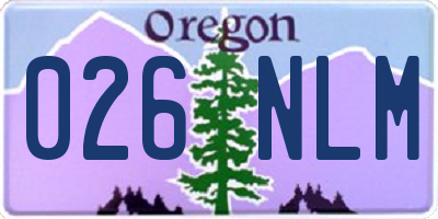 OR license plate 026NLM