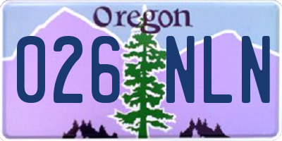 OR license plate 026NLN