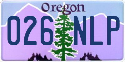 OR license plate 026NLP