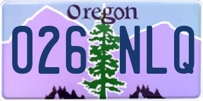 OR license plate 026NLQ