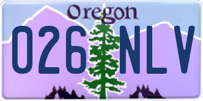 OR license plate 026NLV