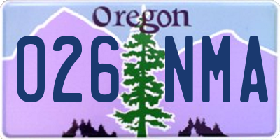 OR license plate 026NMA