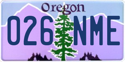 OR license plate 026NME