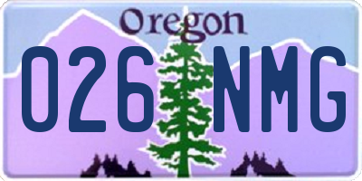 OR license plate 026NMG