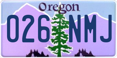 OR license plate 026NMJ