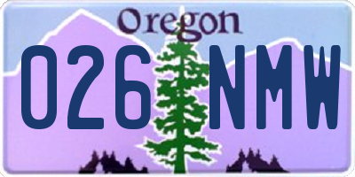 OR license plate 026NMW