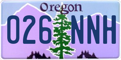OR license plate 026NNH
