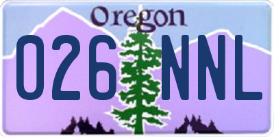 OR license plate 026NNL