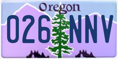 OR license plate 026NNV