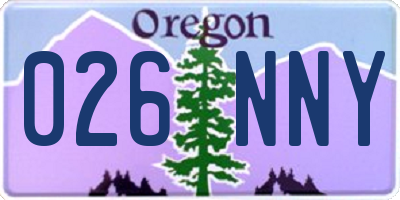 OR license plate 026NNY