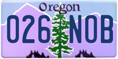 OR license plate 026NOB