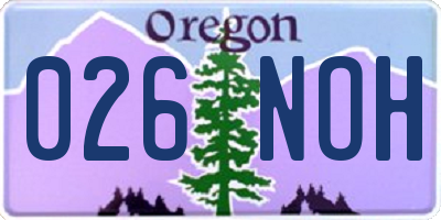 OR license plate 026NOH