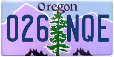 OR license plate 026NQE
