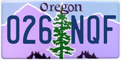 OR license plate 026NQF