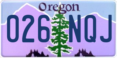 OR license plate 026NQJ