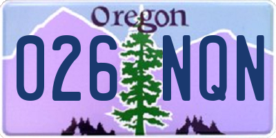 OR license plate 026NQN