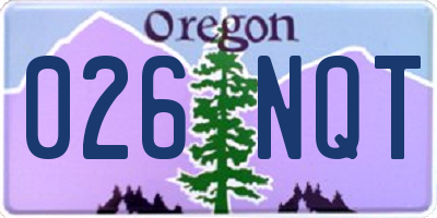 OR license plate 026NQT