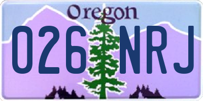OR license plate 026NRJ