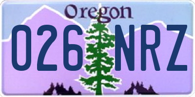 OR license plate 026NRZ
