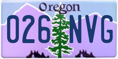 OR license plate 026NVG