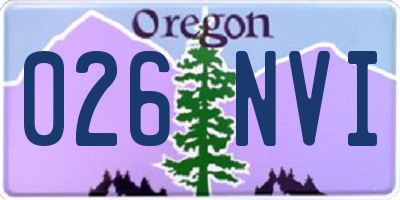 OR license plate 026NVI