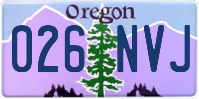 OR license plate 026NVJ