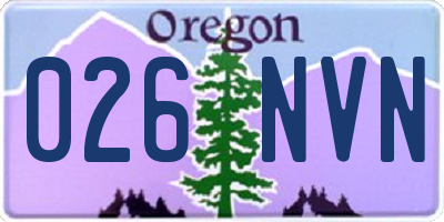 OR license plate 026NVN