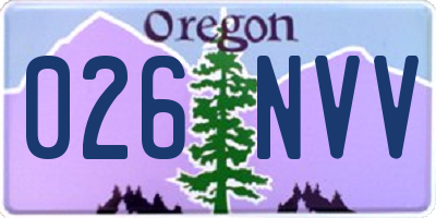 OR license plate 026NVV