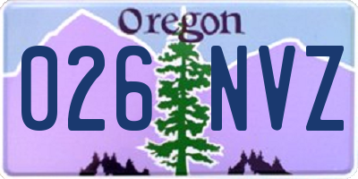 OR license plate 026NVZ