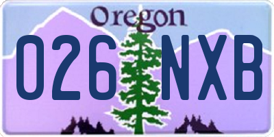 OR license plate 026NXB