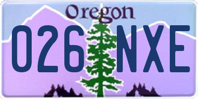 OR license plate 026NXE
