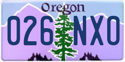 OR license plate 026NXO