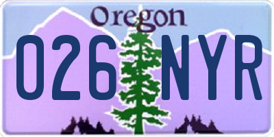 OR license plate 026NYR