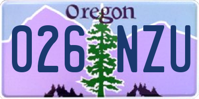 OR license plate 026NZU