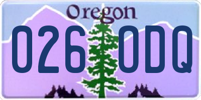 OR license plate 026ODQ