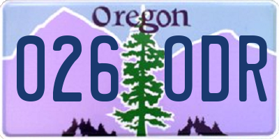OR license plate 026ODR